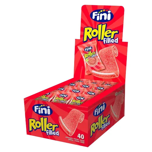 Fini Roller filled Strawberry & Cream 40 Stück im Karton