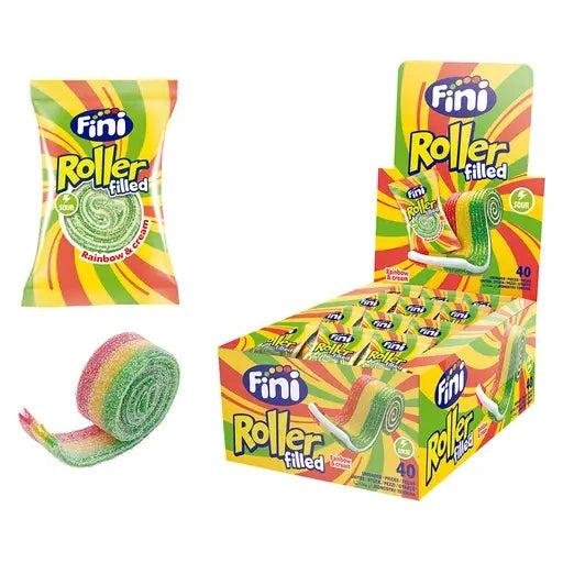 Fini Roller filled Rainbow & Cream 40 Stück im Karton