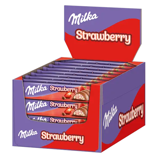 Milka Erdbeer Riegel 36x365g im Karton