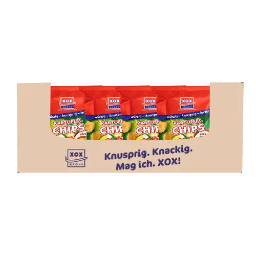 XOX Kartoffelchips Paprika 20x30g im Karton