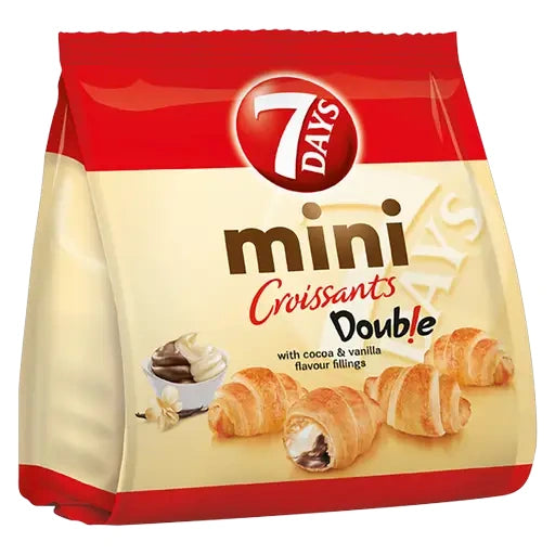 7 Days mini Croissants Kakao Vanille 185g im Beutel