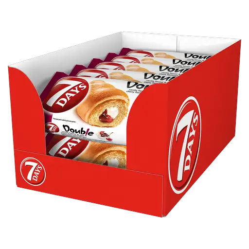 7 Days Croissant Double Vanille Kirsch 10 Stück im Karton