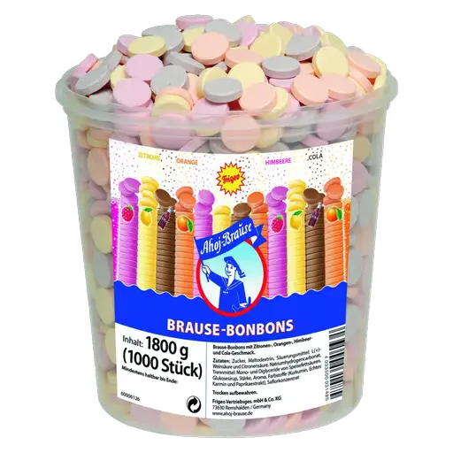 Ahoj-Brause Brause Bonbons 1000 Stück in der Dose