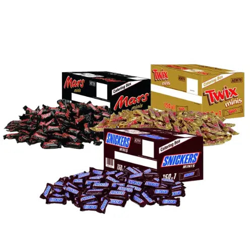 Büro-Genuss XXL: 450er Team-Vorratspaket mit Mars, Snickers & Twix Minis