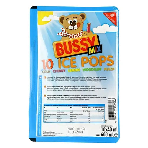 Bussy Wassereis Ice Pop Mix 10 Stück