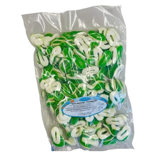 COOLCANDY Saure Apfelringe - Fruchtgummi 2kg im Beutel
