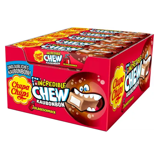 Chupa Chups Incredible Chew Cola 20 Stück im Karton