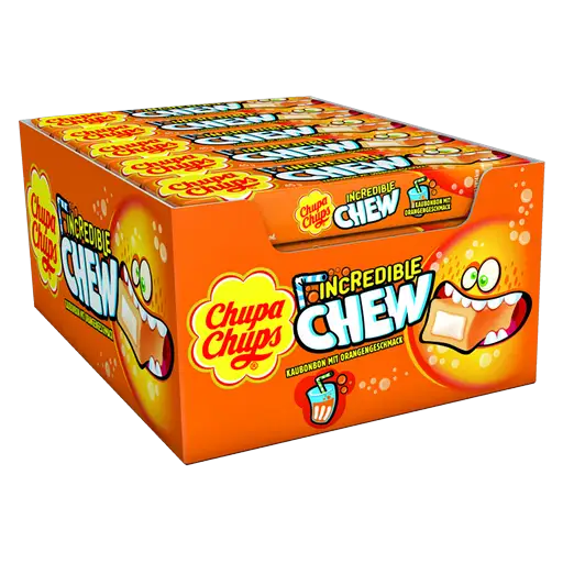 Chupa Chups Incredible Chew Orange 20 Stück im Karton