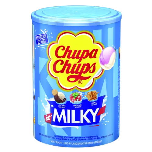 Chupa Chups Schlemmerlutscher Milky 100 Stück in der Dose