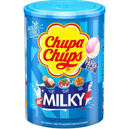 Chupa Chups Schlemmerlutscher Milky 100 Stück in der Dose