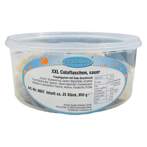 COOLCANDY XXL Colaflaschen sauer 950g pro Dose