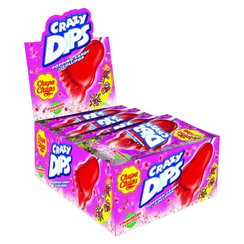Chupa Chups Crazy Dips Erbeere 24 Stück im Karton