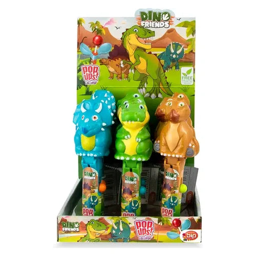 Dino Friends Pop ups Lollipop 12 Stück im Karton