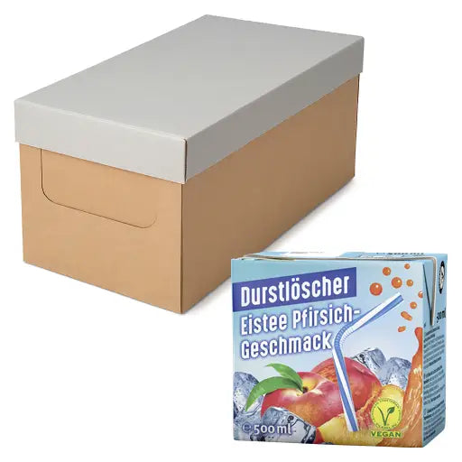 Durstlöscher Eistee Pfirsich Tetrapack 0,5l 12x0.5l im Karton - Produktbild