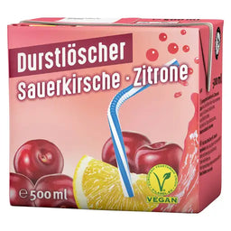 Durstlöscher Kirsch Zitrone Tetrapack 0,5l 12x0.5l im Karton - Produktbild einzeln