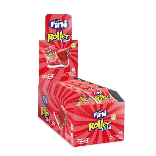 Fini Roller filled Strawberry & Cream 18 Stück im Karton
