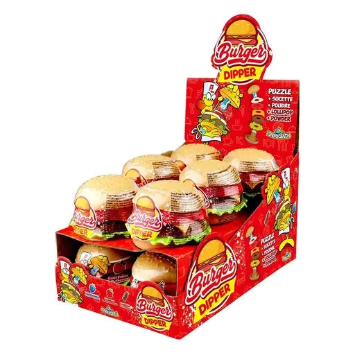 Funny Candy Burger Dipper 12 Stück im Karton