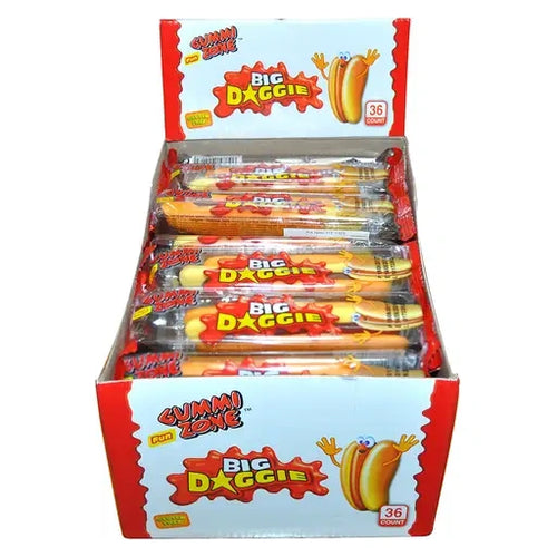 Gummi Zone Big Doggie Hot Dog 36 Stück im Karton