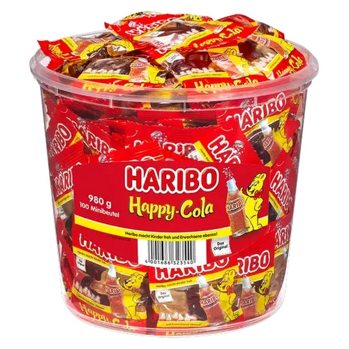 Haribo Happy Cola Minis 100 Stück in der Dose