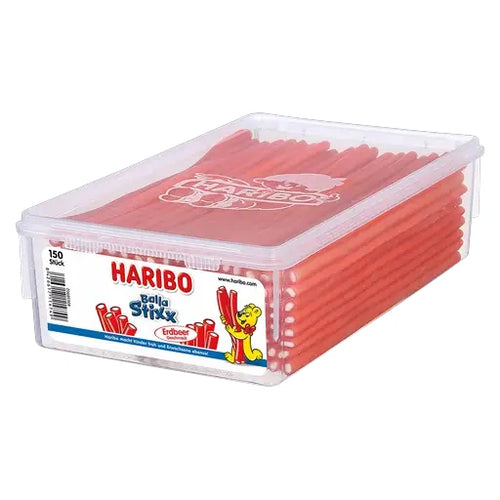 Haribo Balla Stixx Erdbeer 150 Stück in der Dose
