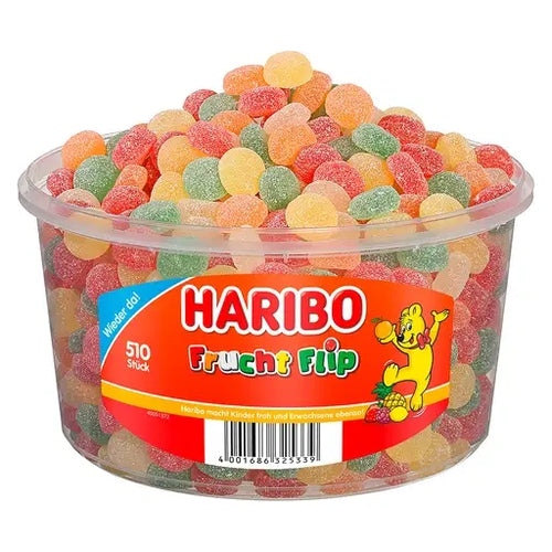 Haribo Frucht Flip 510 Stück in der Dose