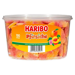 Haribo Pfirsiche 150 Stück in der Dose