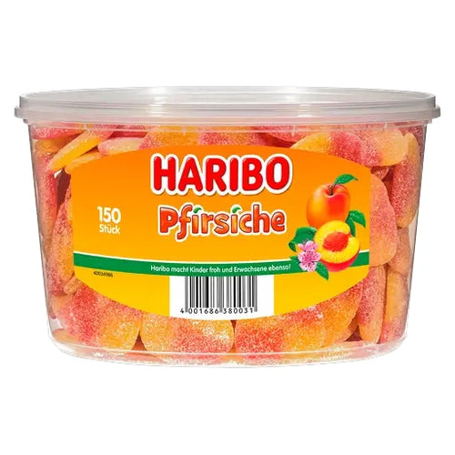 Haribo Pfirsiche 150 Stück in der Dose