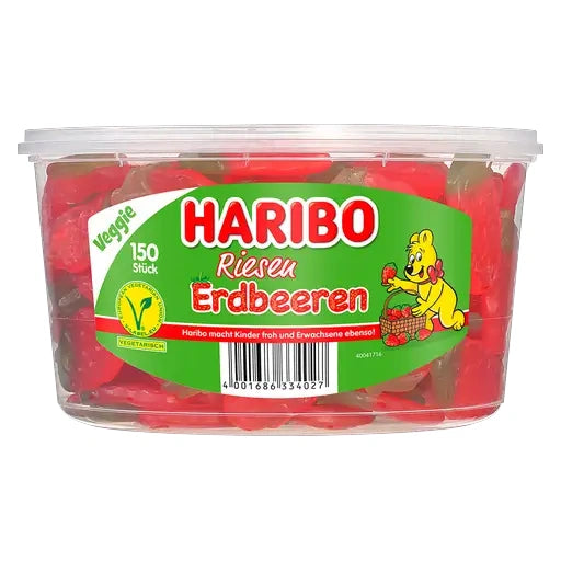 Haribo Riesenerdbeeren 150 Stück in der Dose