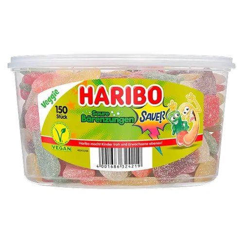 Haribo Saure Bärenzungen 150 Stück in der Dose