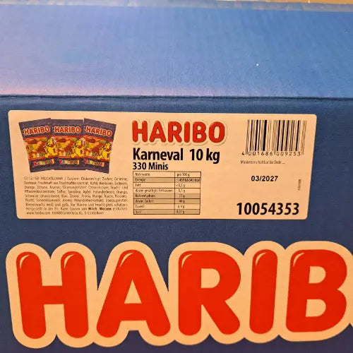 Haribo Karnevalskarton – Palette mit 30 Kartons à 10 kg