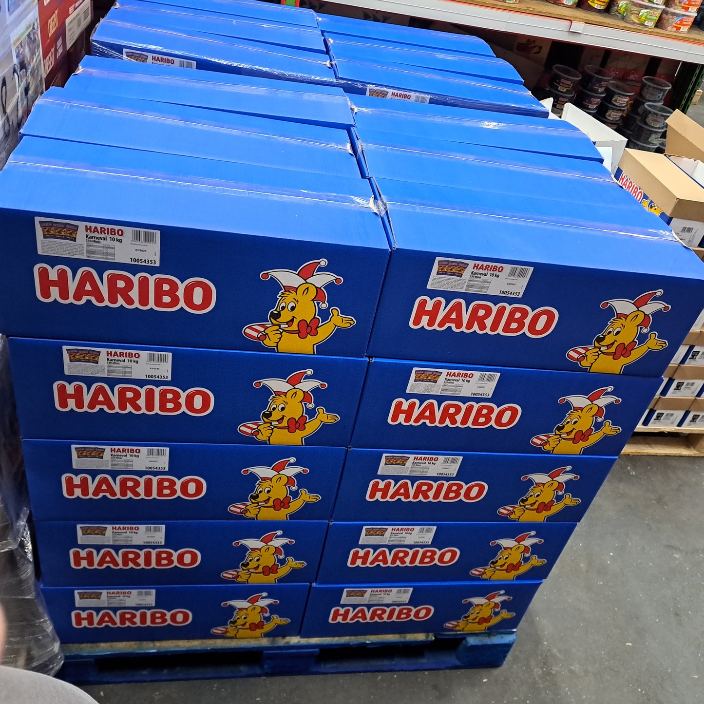 Haribo Karnevalskarton – Palette mit 30 Kartons à 10 kg