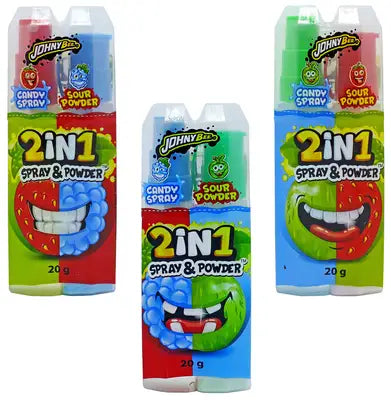 Johny Bee 2 in 1 Spray & Powder mit 3 Geschmacksrichtungen
