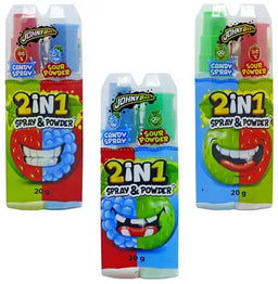 Johny Bee 2 in 1 Spray & Powder mit 3 Geschmacksrichtungen
