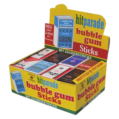 Hitparade Bubblegum Sticks 32 Schachteln im Karton