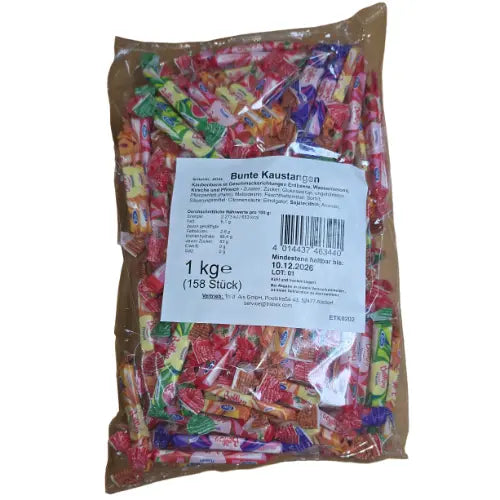 Kaustangen einzeln verpackt 1kg im Beutel