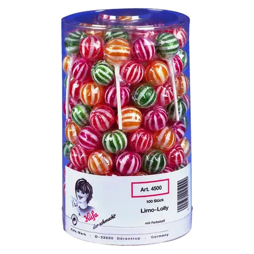 Küfa Limo Lolly 100 Stück in der Dose