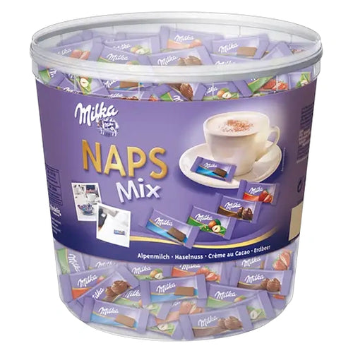 Milka Naps Mix 1000g in der Dose