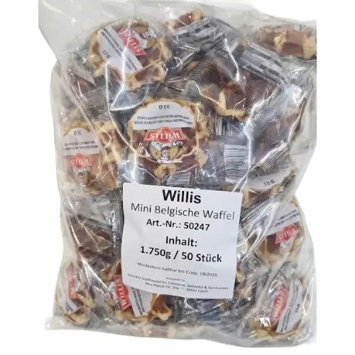 Willis Mini Belgische Waffeln 50 Stück im Beutel