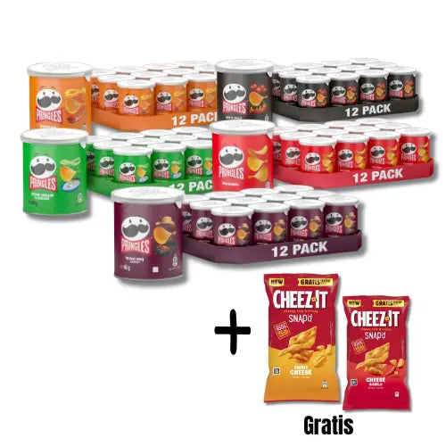 Pringles & Cheez-It Bundle: 60x 40g (5 Sorten) + 2x Cheez-It GRATIS