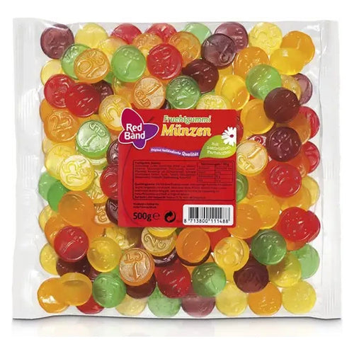 Red Band Fruchtgummi Münzen 500g im Beutel