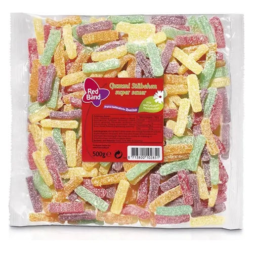 Red Band Gummi Stäbchen Super Sauer 500g im Beutel