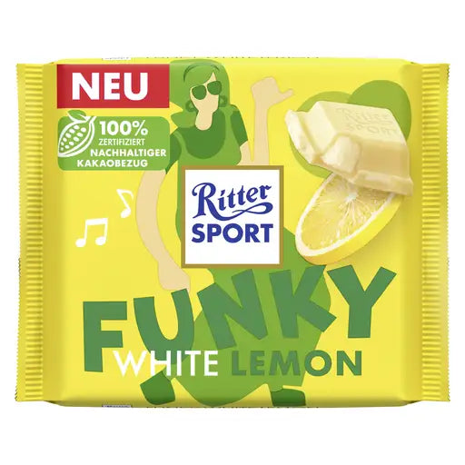 Ritter Sport White Lemon Tafel 100g - Produktbild