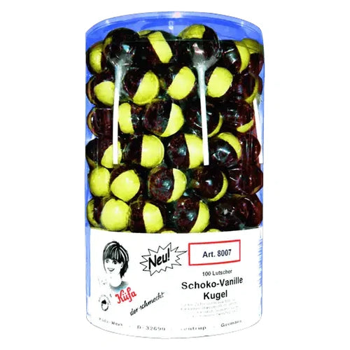 Küfa Schoko-Vanille Kugel 100 Stück in der Dose