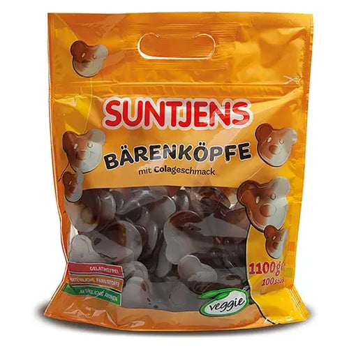 Suntjens Bärenköpfe mit Colageschmack 100 Stück im Beutel