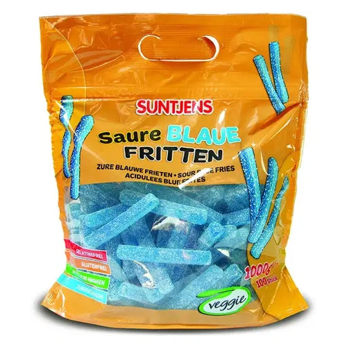 Suntjens Saure Blaue Fritten 100 Stück im Beutel