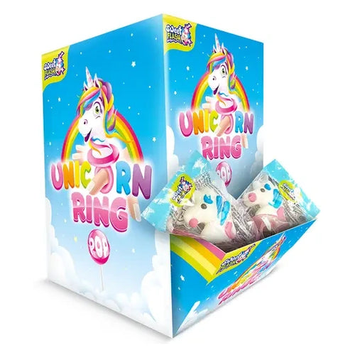 Sweet Flash Unicorn Ring Pop 60 Stück im Karton