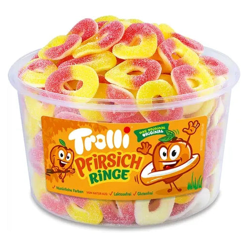 Trolli Pfirsichringe 150 Stück in der Dose