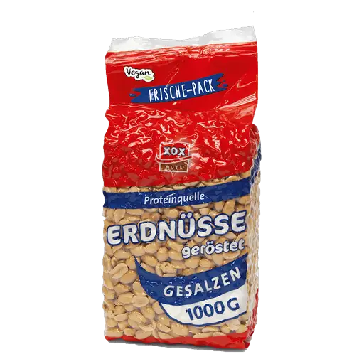 XOX<br> Erdnüsse gesalzen<br> 1000g im Beutel<br>