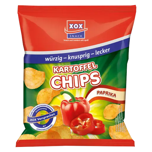 XOX<br> Kartoffelchips Paprika<br> 30g im Beutel<br>