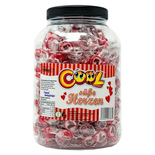 Cool Süße Herzen Bonbons 1kg in der Dose